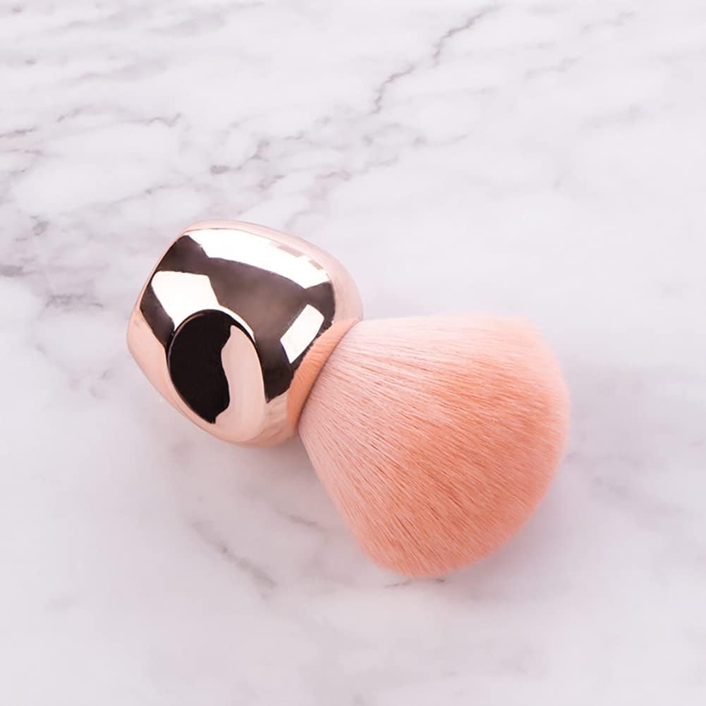 Premium KIRA Round Head Nail Dust Brush - Professional Nail Art Powder Remover & Cleaner for Acrylic, UV Gel, and Dip Powder Nails (Rose Gold) | Perfect for Salon, Home Manicures & Nail Art Enthusiasts