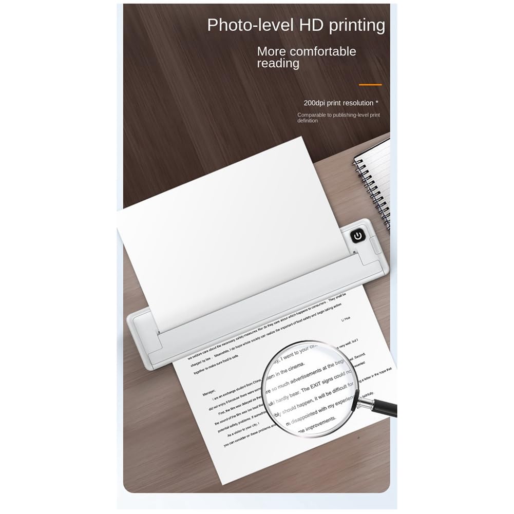 SUUNY Inkless Portable A4 Thermal Printer - Wireless Bluetooth Handheld Printer for Home & Office Use | Easy to Use, Compact Design | Perfect for Receipts, Labels & On-the-Go Printing
