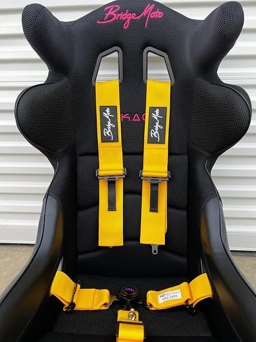 Bridgemoto SFI Approved 4 Point & 5 Point Racing Harness with Cam Lock - High Performance Safety Harness for Motorsports, Drifting, and Track Racing