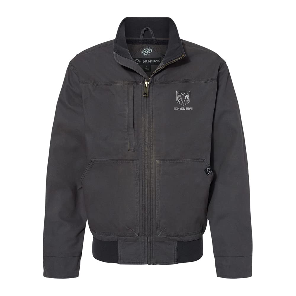RAM Trucks Dri Duck Force Bomber Jacket - Grey | Waterproof Windproof Men's Workwear for Outdoor Adventures