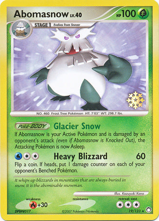 Abomasnow Pokemon Card (19/123) - Countdown Calendar Promos - Collectible Trading Card for Battles & Display