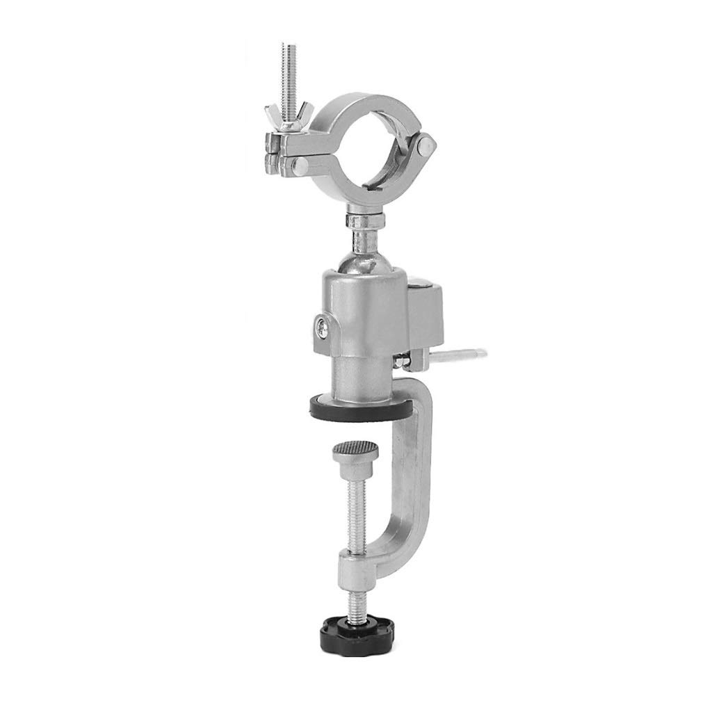 360° Rotating Adjustable Clamp-on Bench Vise & Electric Drill Stand - Heavy Duty Power Tool Holder for Grinders, Drills & DIY Projects | Workshop, Garage & Home Repair Use
