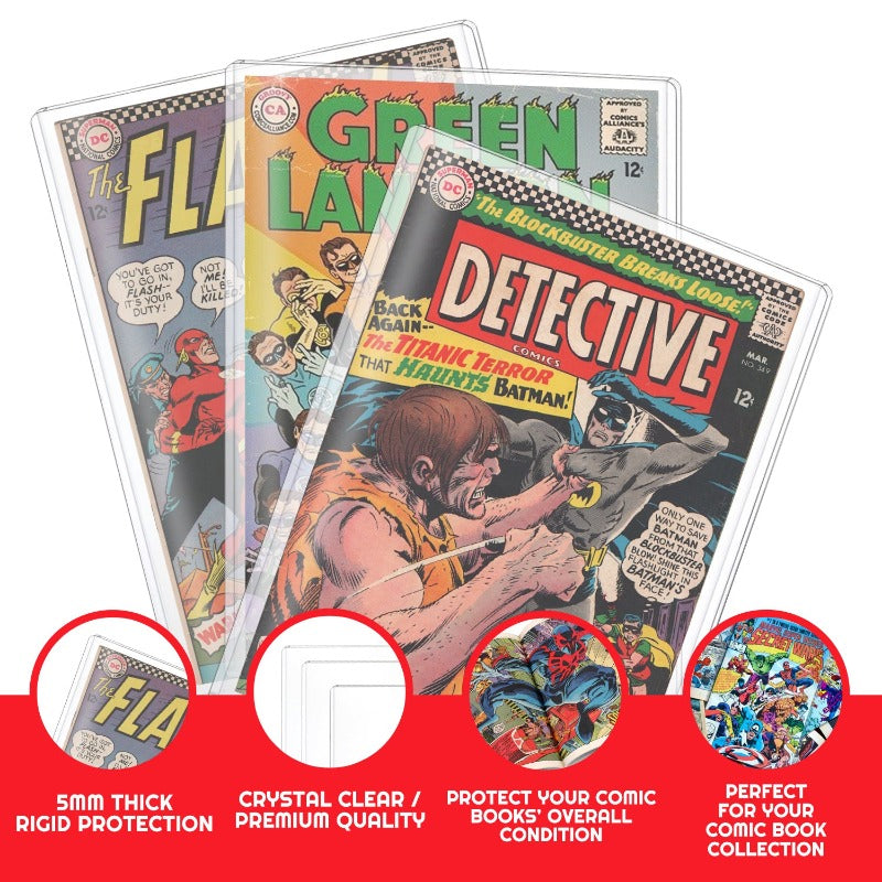 Premium Comic Book Top Loaders - Acid-Free Protection for Modern Comics (2023 Edition) | Perfect for Collecting, Grading & Displaying Valuable Comics