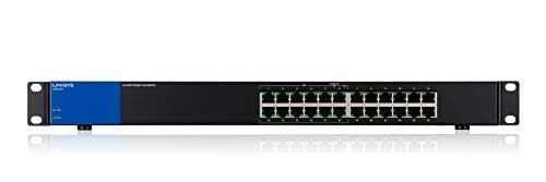 Linksys LGS124-UK 24-Port Gigabit Unmanaged Network Switch | Metal Housing Ethernet Hub for Home & Office | Plug & Play Desktop/Wall Mount | Ideal for Expanding Home Networks & Small Business Setups