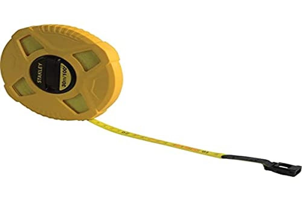 STANLEY 100 ft/30 m Fiberglass Measuring Tape - Heavy Duty, Durable & Waterproof for Construction, Surveying & Outdoor Use