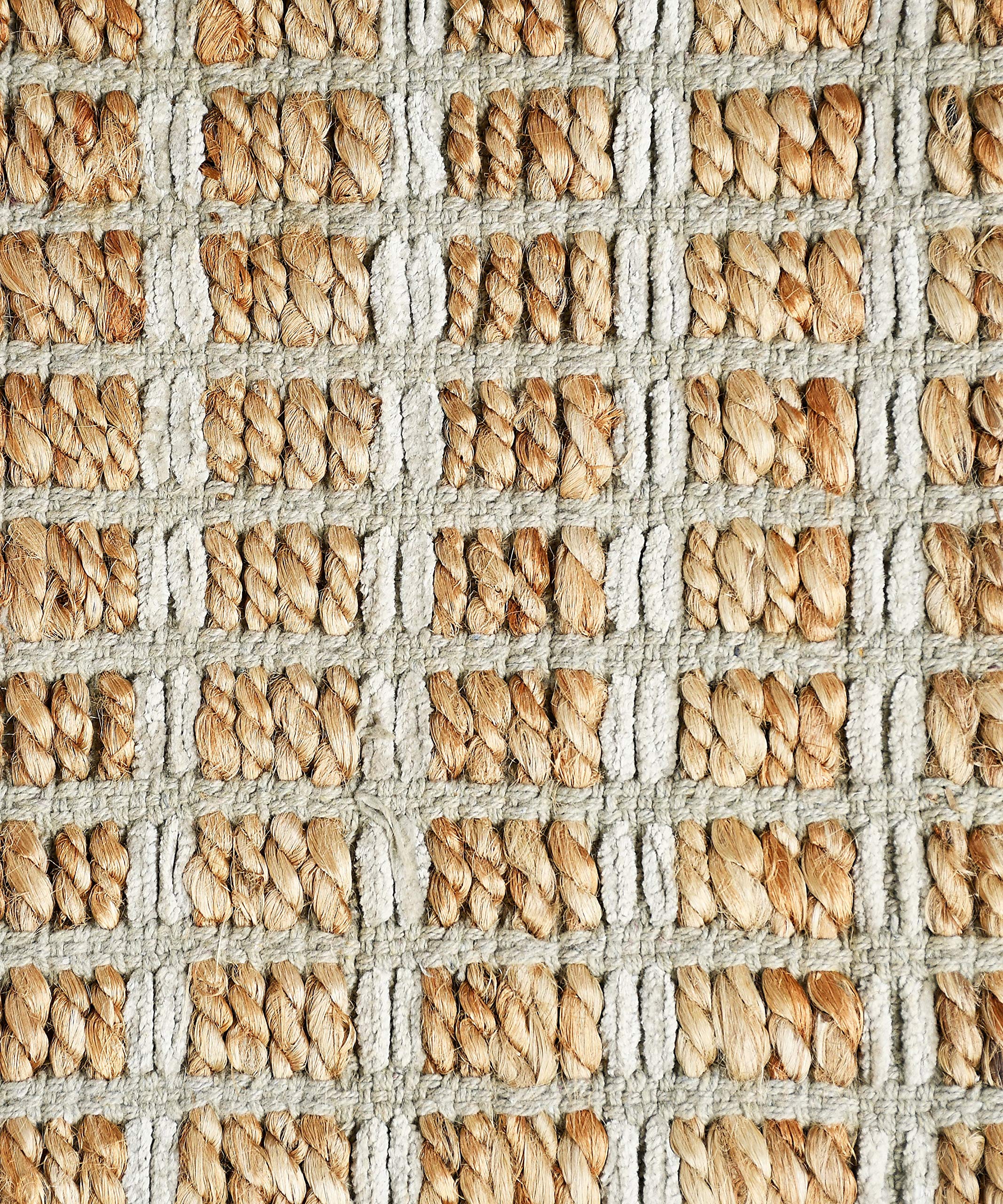 LR Resources 5x7 Grey Natural Fiber Area Rug - Handwoven Jute & Cotton for Living Room, Bedroom, Dining Room - Eco-Friendly Home Decor