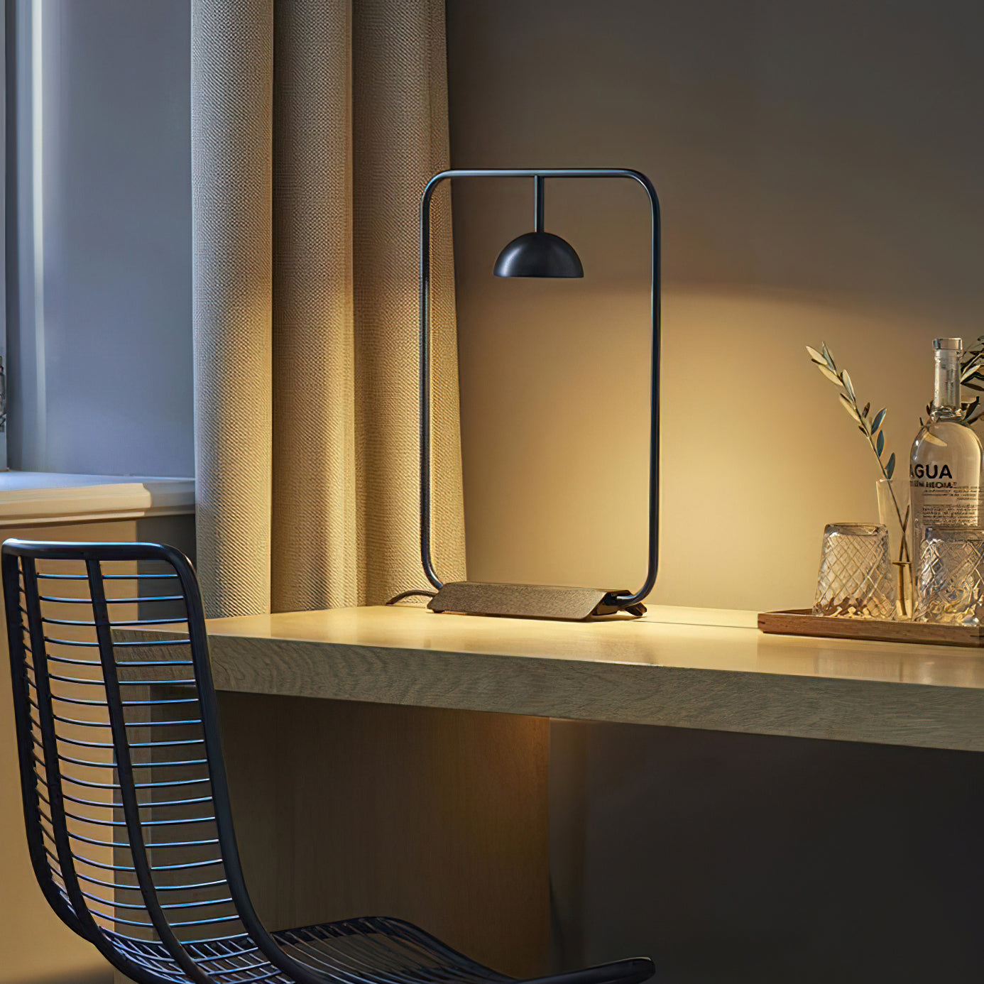 Cupolina Table Lamp - Modern LED Bedside Lamp for Bedroom, Living Room & Office - Adjustable Brightness & Warm White Light