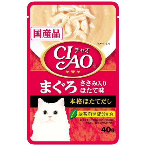 Premium Ciao Cat Wet Food - Creamy Soup Pouch with Tuna & Chicken Fillet Scallop Flavor (12 Pack) | Delicious & Nutritious Meal for Adult Cats | Perfect for Picky Eaters & Hydration Support