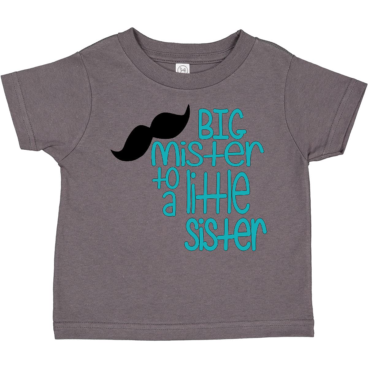 Inktastic Big Mister to Little Sister Toddler T-Shirt - Cute Sibling Matching Outfit for Family Photos & Special Occasions