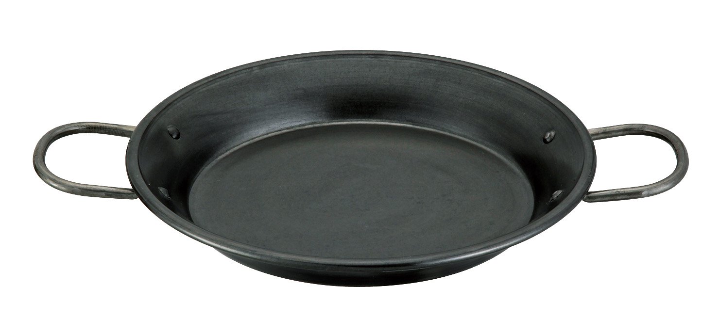 Nakao Aluminum Seisakusho 15.4 Inch (39 cm) Black Paella Pan - Premium Spanish Cooking Pot for Seafood, Rice Dishes & Outdoor Cooking