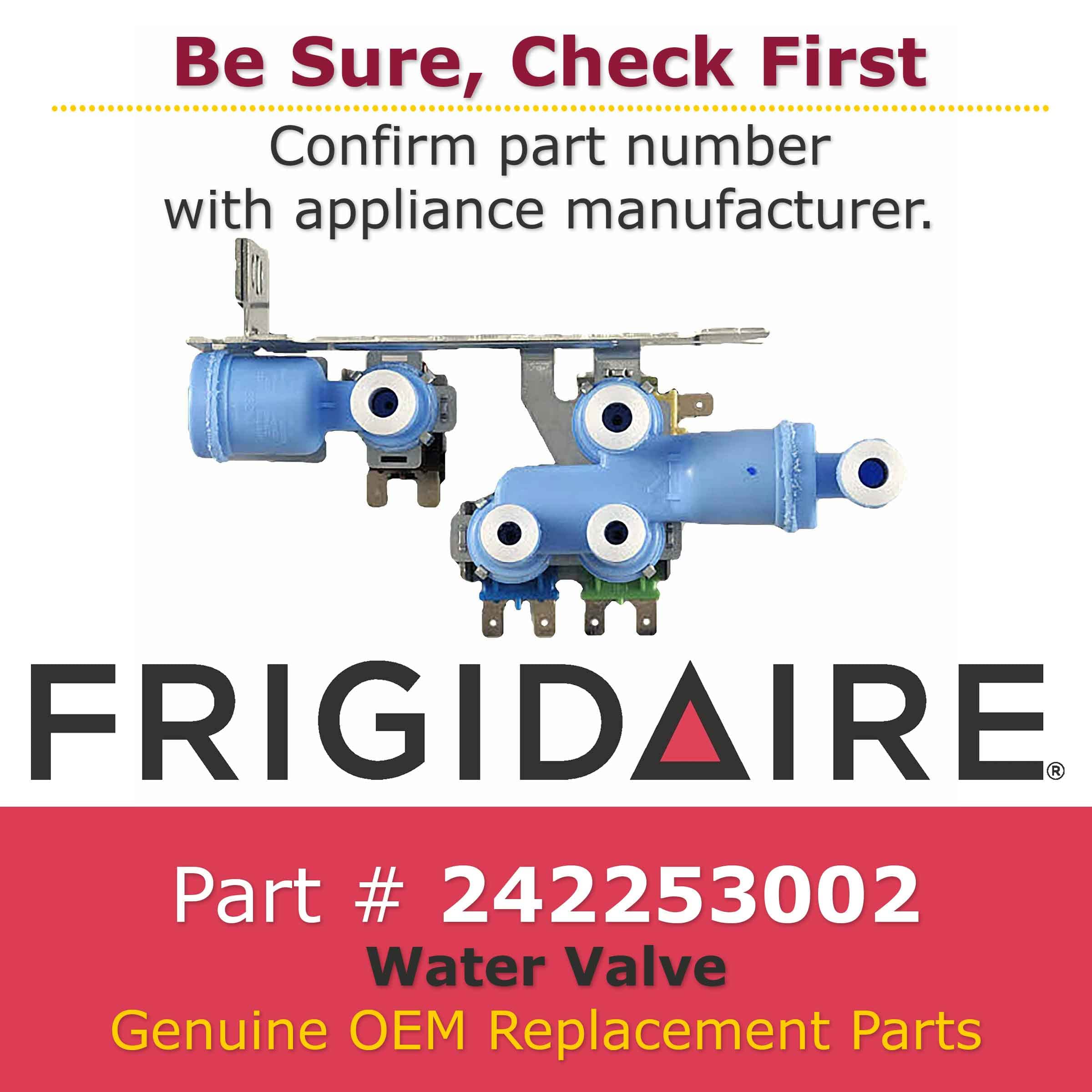 Frigidaire 242253002 Water Valve Replacement Part - Compatible with Frigidaire Refrigerators - Perfect for Ice Maker and Water Dispenser Repair