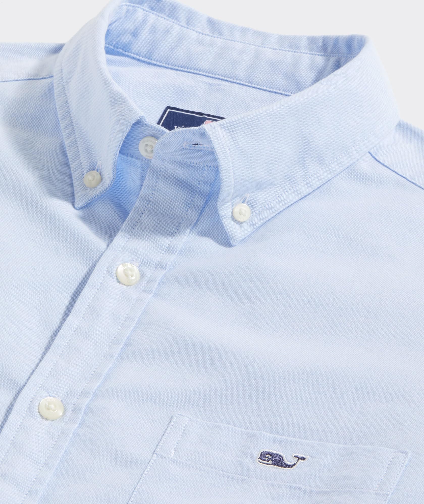 Vineyard Vines Men's Solid Stretch Oxford Shirt - Comfortable Casual Dress Shirt for Office, Business & Formal Occasions
