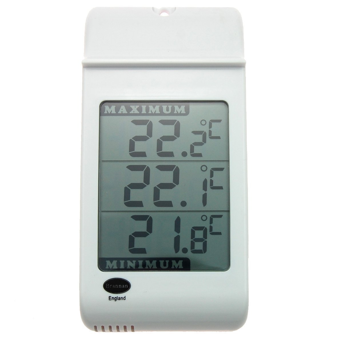 Brannan Digital Max Min Greenhouse Thermometer - Accurate Indoor/Outdoor Temperature Monitor for Greenhouse, Garden, Home - Wall Mounted Hygrometer with High/Low Memory - Perfect for Plant Care, Seed Starting & Climate Control
