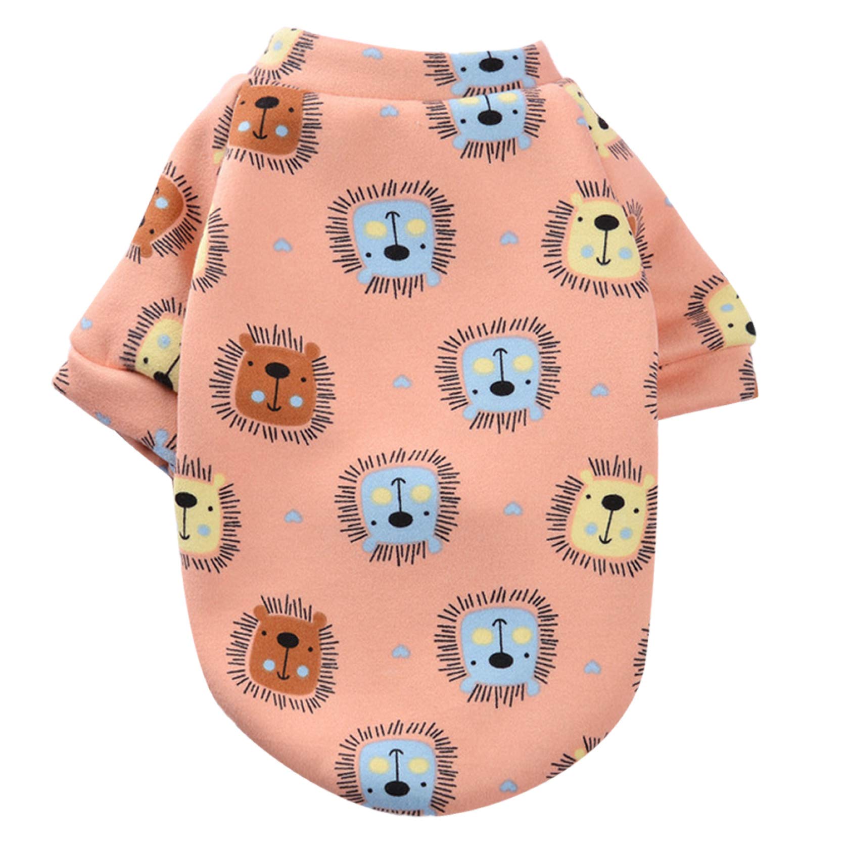 Cute Print Small Dog Hoodie - Winter Warm Pet Sweatshirt for Puppies & Cats | Cozy Pullover Dog Clothing for Cold Weather Walks & Indoor Comfort