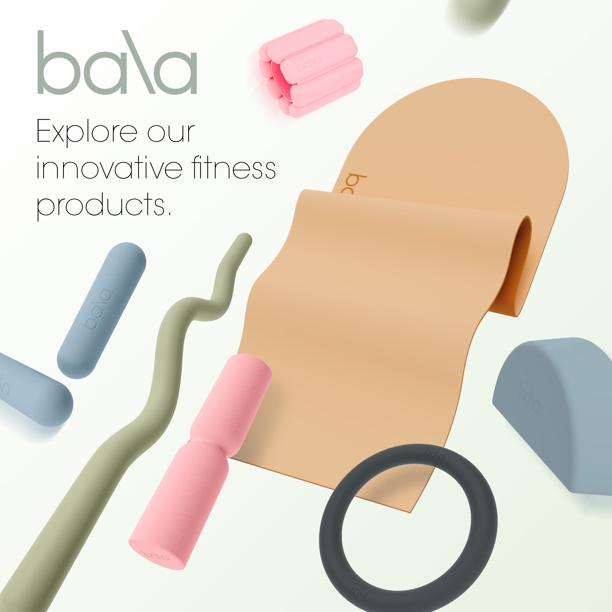 Non-Slip Bala Yoga Mat for Home Gym & Workouts - Pilates, Stretching, Aerobics - Perfect for Indoor Fitness