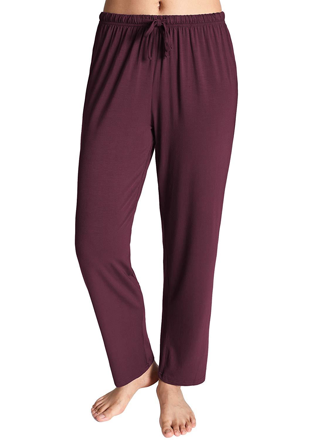 Soft & Breathable Women's Bamboo Knit Pajama Pants - Cozy Loungewear for Sleep, Yoga & Relaxation at Home