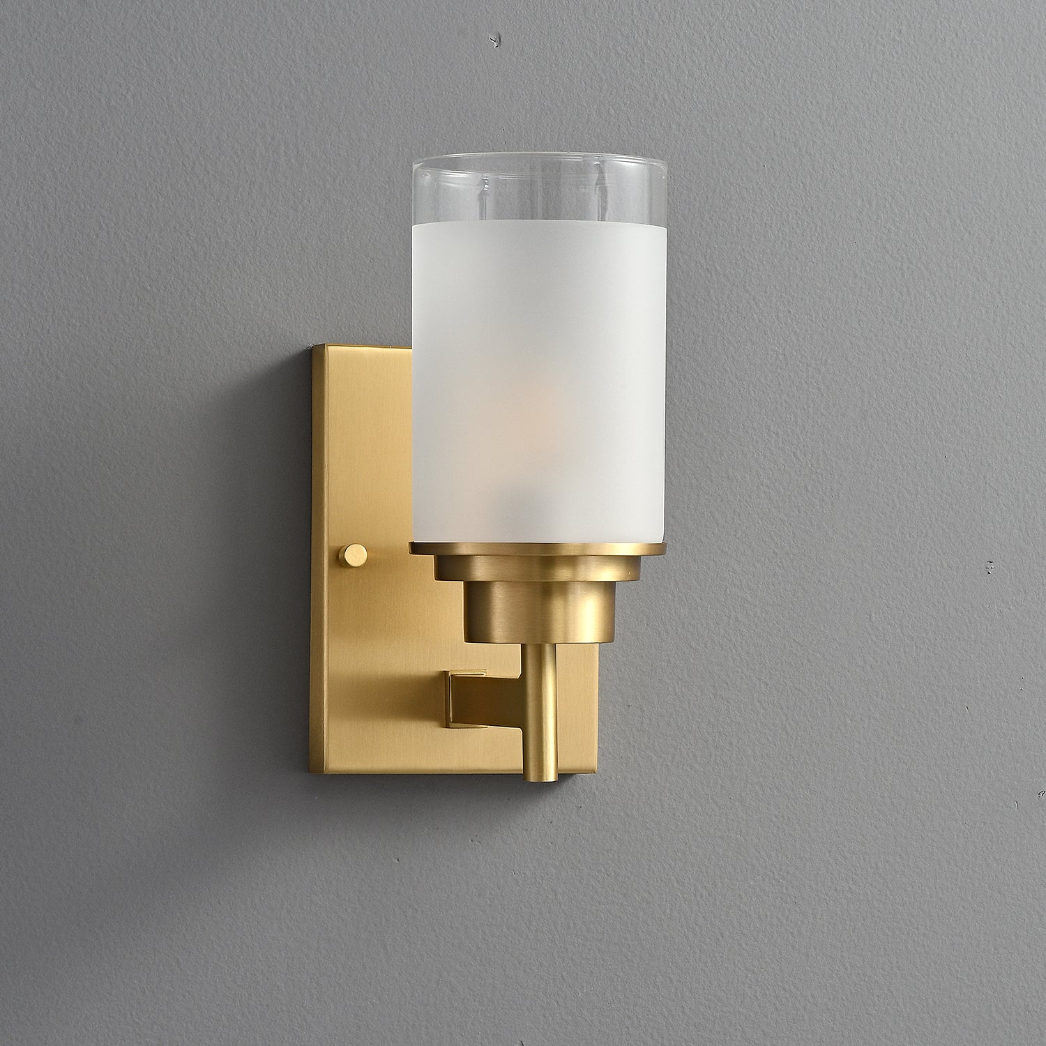 Elysian Modern Wall Sconce Light Fixture - Brushed Nickel Finish, Plug-in or Hardwired - Perfect for Bedroom, Living Room, Hallway & Entryway Lighting Decor