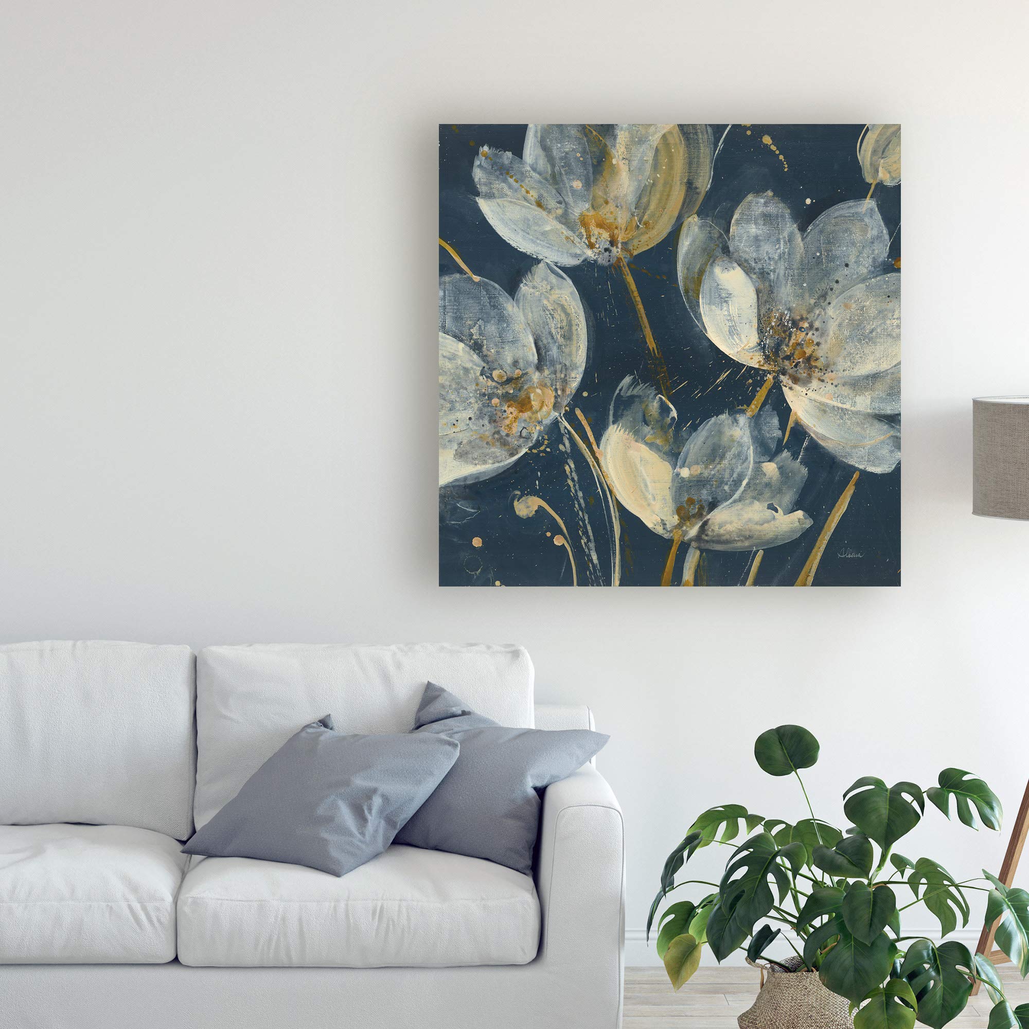 Albena Hristova Translucent Garden Floral Fine Art Print - 18x18 Inch Decorative Wall Art for Living Room, Bedroom & Office Decor