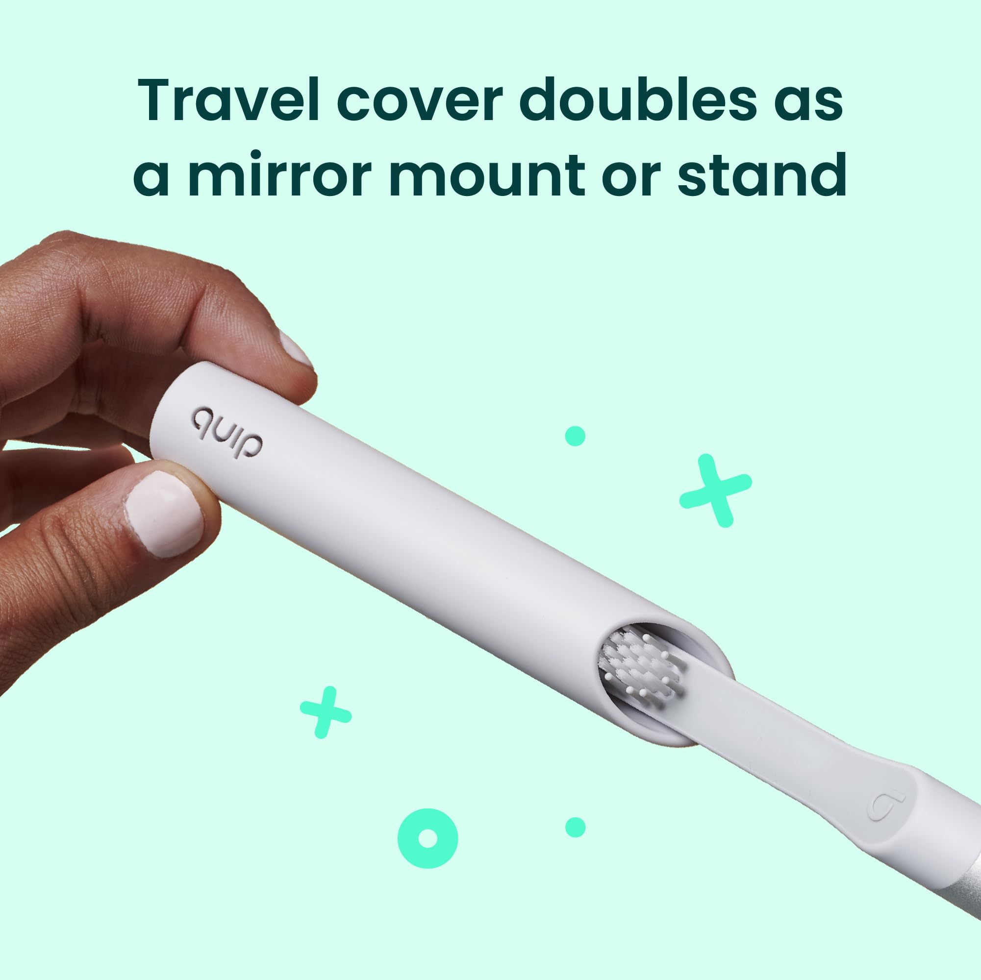 Quip Adult Electric Toothbrush - Sonic Rechargeable Toothbrush with Travel Case, Soft Bristles, 2-Minute Timer & Metal Handle (Copper) - Perfect for Travel, Home & Daily Oral Care