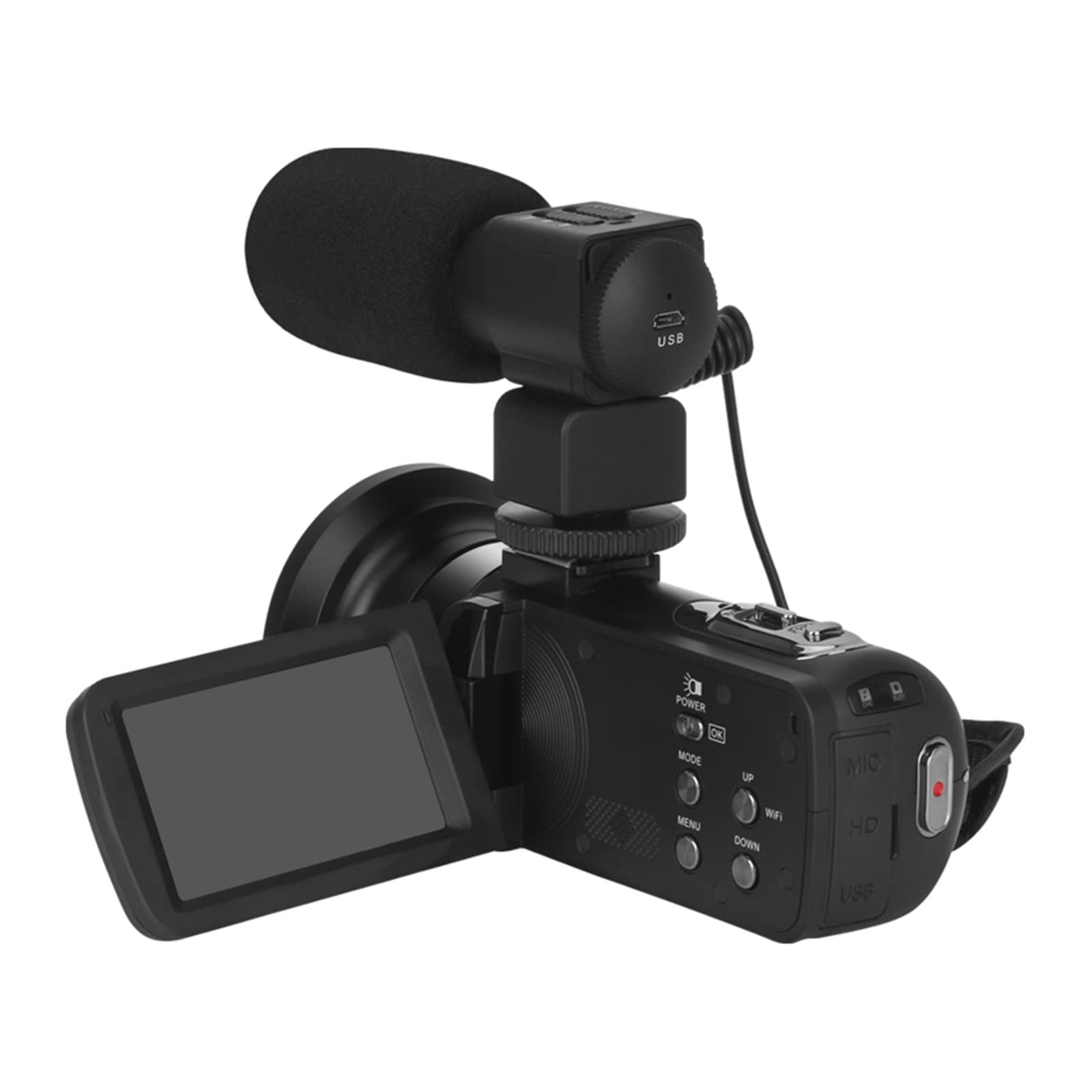 AUBEST 4K HD Professional Digital Video Camera Camcorder with 18X Zoom & Auto Focus - Perfect for Vlogging, YouTube, Travel & Photography (Includes 128GB SD Card & Accessory Kit)