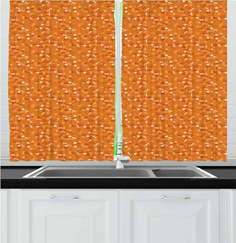 Marigold Burnt Orange and White