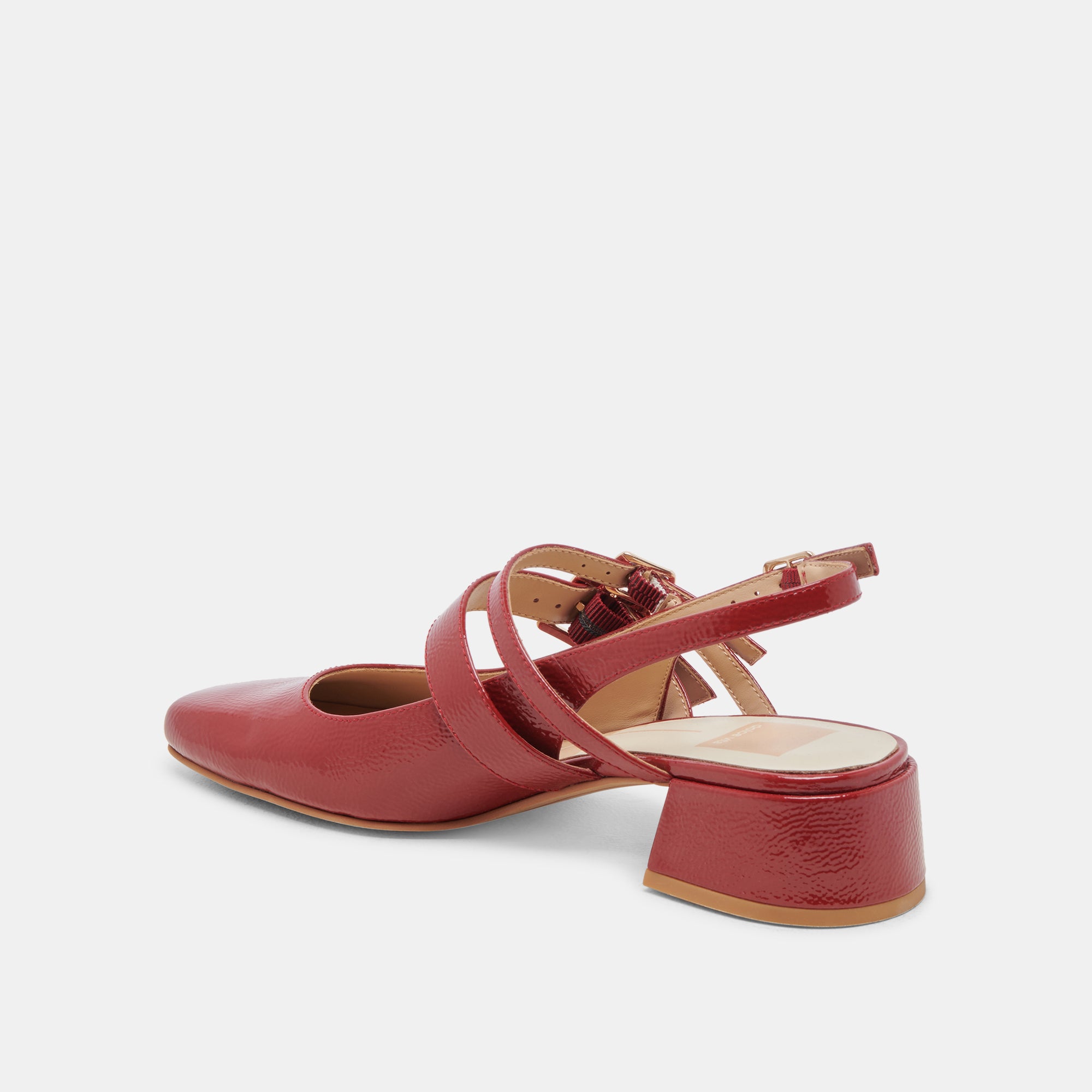 PATZY HEELS - Crimson Crinkle Patent Leather High Heels for Women | Elegant & Comfortable Dress Shoes for Parties, Weddings & Special Occasions