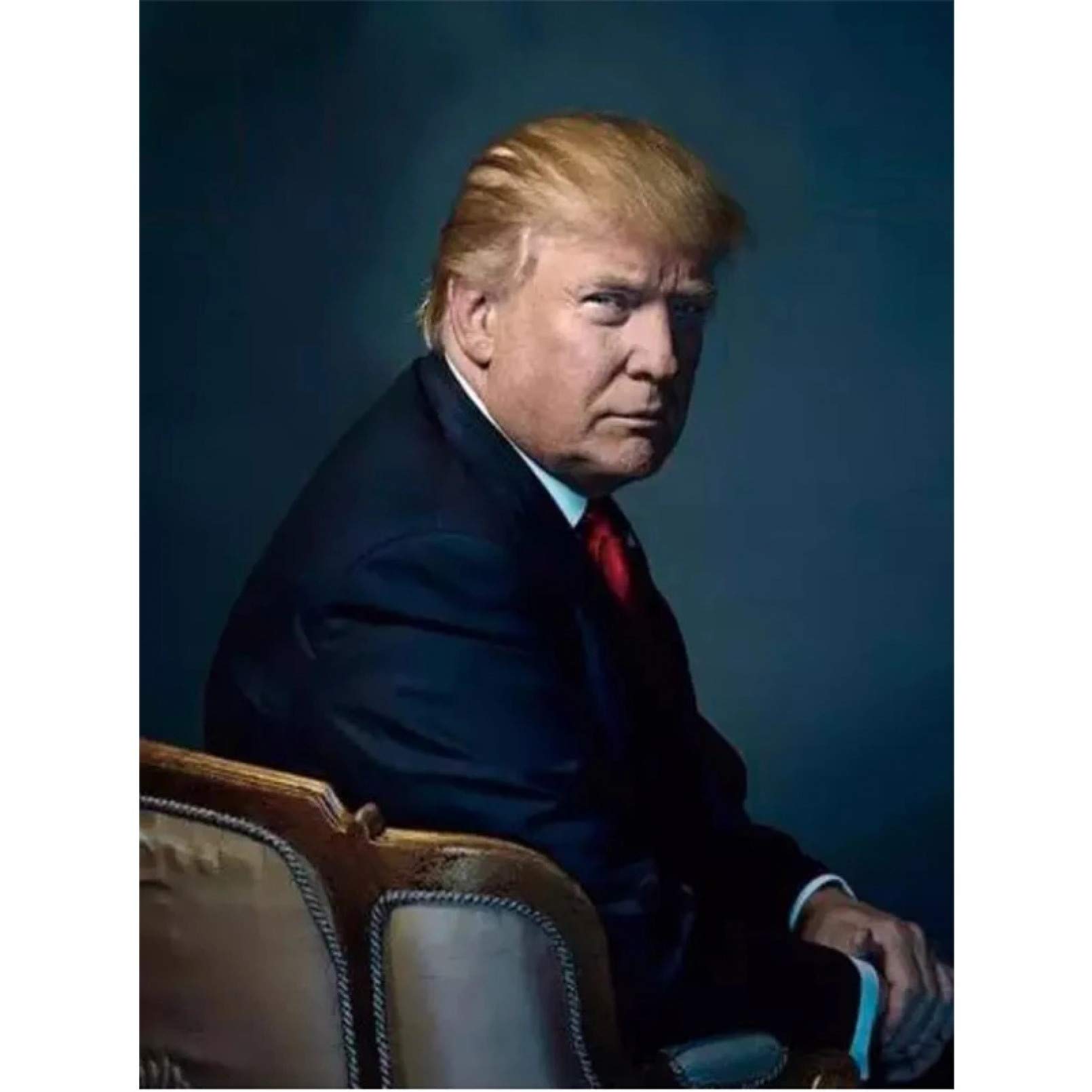 5D Diamond Painting Kit - Donald Trump Portrait Cross Stitch Art (19.7x27.5 Inch) | Full Drill Diamond Embroidery Mosaic for Home Decor & Gift