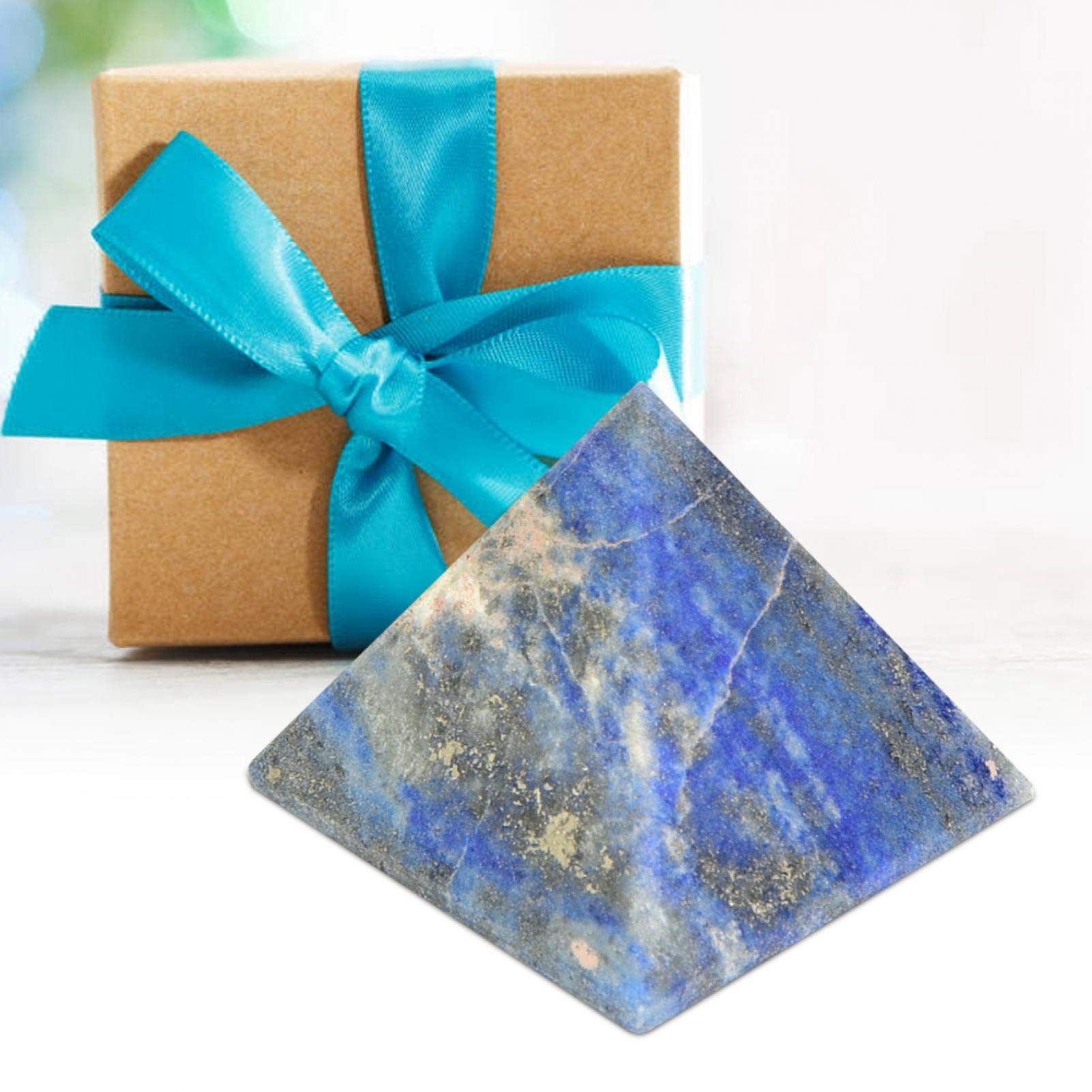 Handmade Purple Pyramid Ornaments - Unique Desk Decor & Thoughtful Gift for Home Office, Meditation Space & Feng Shui Decorations