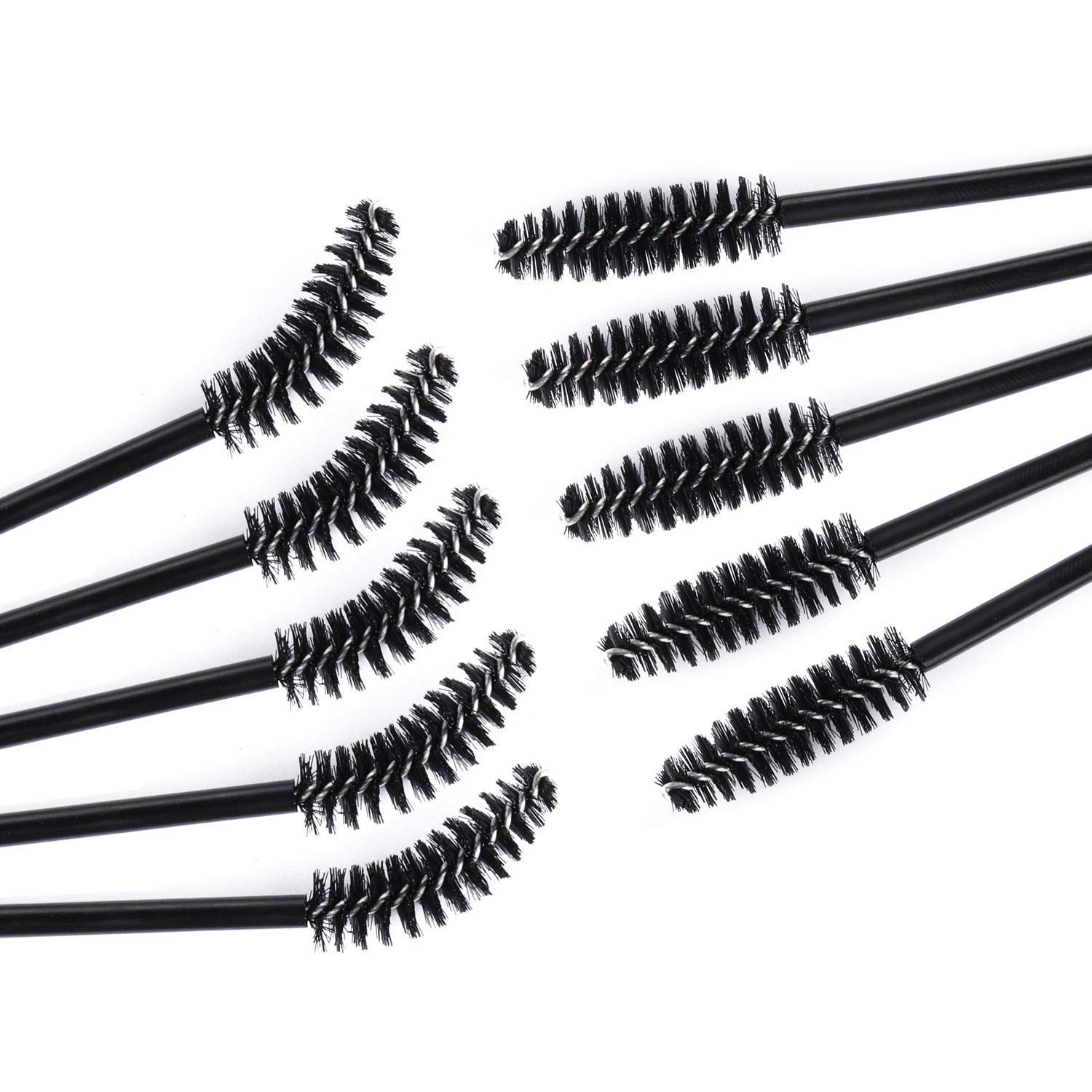 Disposable Eyelash Brushes - 3 Pack Black Mascara Wands & Spoolies for Eyelash Extensions, Eyebrow Grooming & Makeup Application | Perfect for Professional Salons, Home Use & Travel Beauty Kits