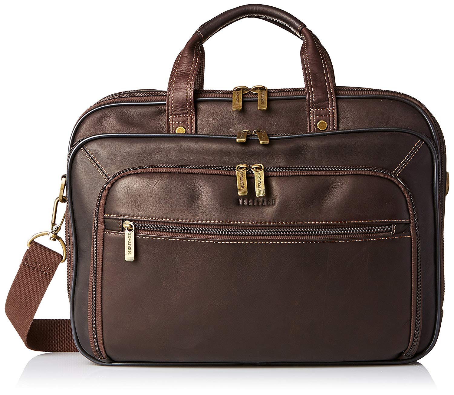 Heritage Double Gusset Top Zip EZ Scan Laptop Case - Durable Protective Sleeve for MacBook & Windows Laptops - Perfect for Office, Travel & School Use