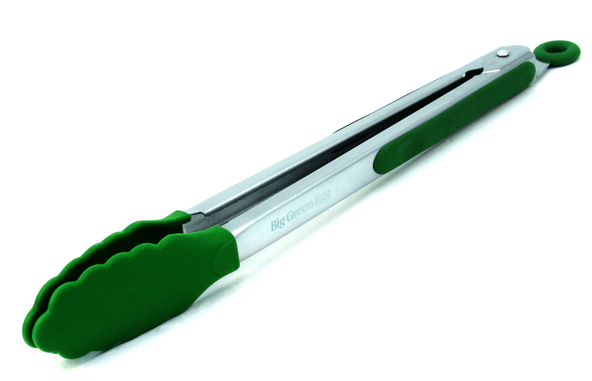 Big Green Egg Silicone Tip Tongs 12/30 cm - Heat-Resistant BBQ Tongs for Grilling, Smoking & Outdoor Cooking - Perfect for Charcoal Grills, Camping & Backyard BBQs
