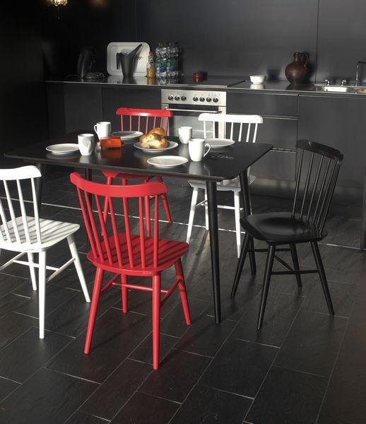 Ironica Modern Dining Table by Ton - Solid Wood Kitchen Table for 6 with Sleek Design - Perfect for Family Meals, Dinner Parties & Small Space Dining Rooms
