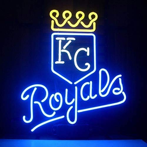 HOLTEEZ Kansas City Royals Neon Sign Light - 20x16 Inch Handcrafted Beer Bar Decor for Man Cave, Pub & Home Wall - Perfect for Game Nights & Sports-Themed Rooms