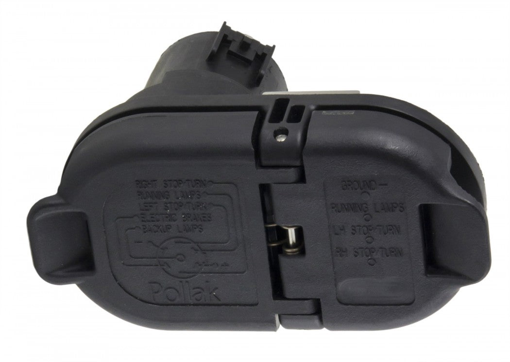 Exact Fit OE Replacement 7 Blade & 4 Flat Trailer Wiring Harness Connector with Bracket - Perfect for Towing, Boat Trailers, and Utility Hauling
