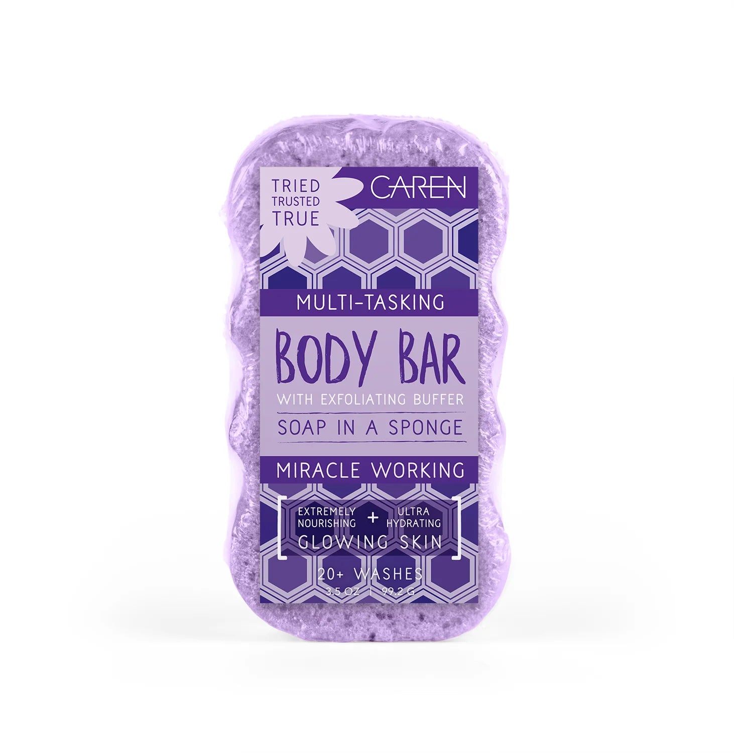 Organic Purple Clay Body Bar by Caren Loved | Deep Cleansing & Exfoliating for Glowing Skin | Perfect for Spa Day & Relaxing Bath Time