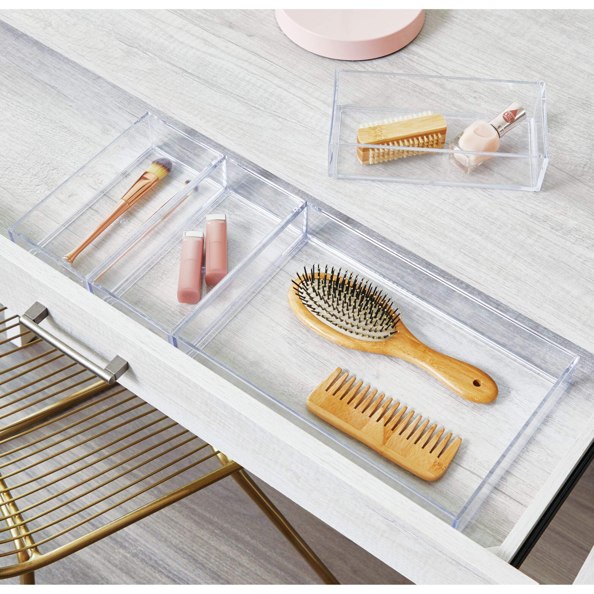 iDesign Clear Acrylic Vanity Tray Organizer - 4