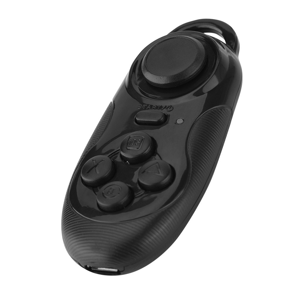 Wireless Gamepad Controller for iOS Android PC TV - 3D VR Glasses Remote & Selfie Camera Shutter - Perfect for Gaming, VR Experiences, and Wireless Photography (Black)