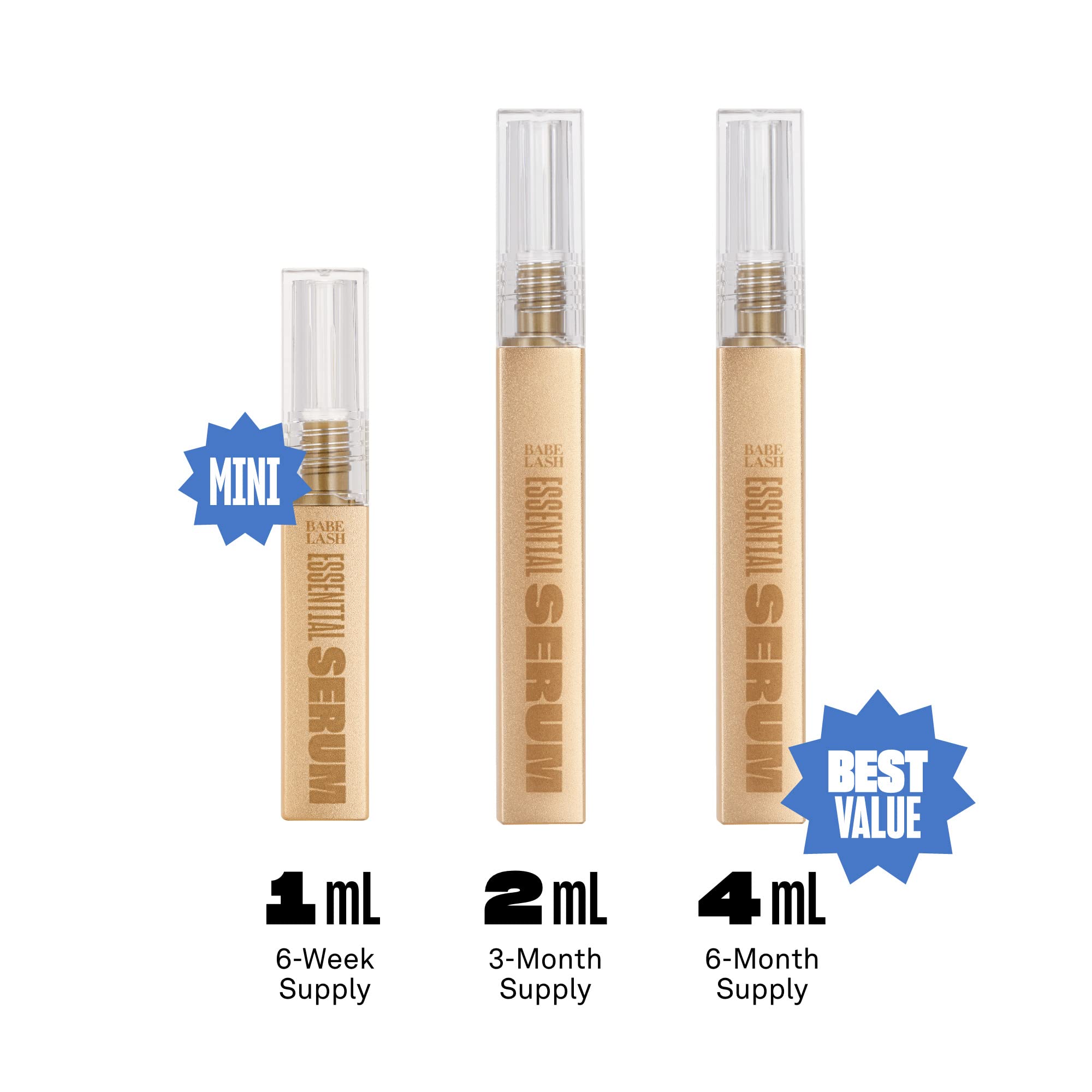 Babe Original Babe Lash Essential Serum - 3ML Eyelash Growth Serum for Fuller, Longer Lashes | Natural & Extension Safe | 3 Month Supply | Perfect for Daily Use & Special Occasions
