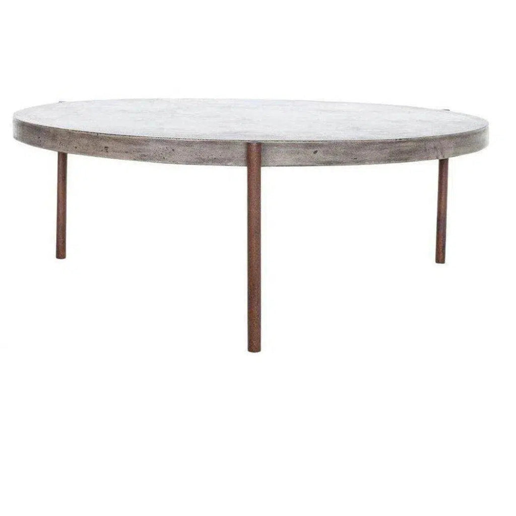 36 Inch Modern Coffee Table - Grey Contemporary Design for Living Room, Lounge & Office