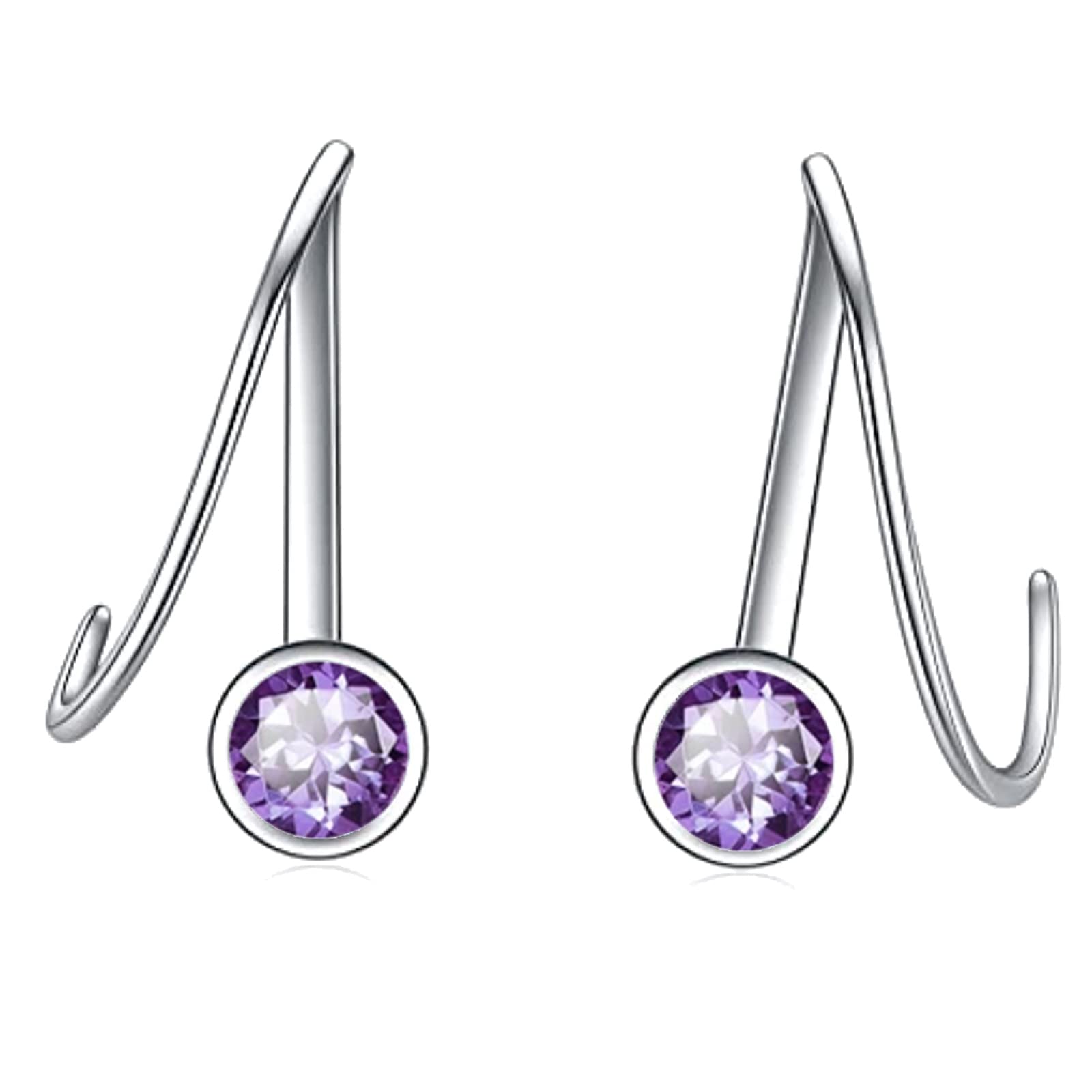 YAFEINI Sterling Silver Pearl Hoop Earrings for Women - Elegant Spiral Pull-Through Design, Small Hoop Earrings for Everyday Wear, Date Night & Office Jewelry