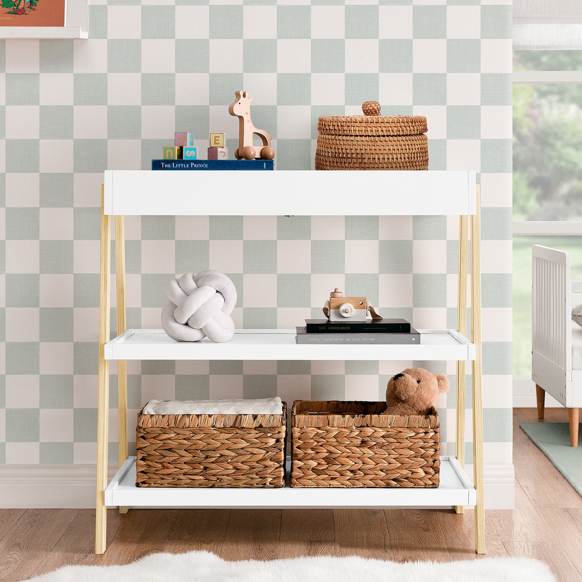 Scout Changing Table - Baby Diaper Changing Station with Safety Straps & Storage Baskets | Nursery Essentials for Newborns & Toddlers | Perfect for Daycare, Home Nursery & Travel