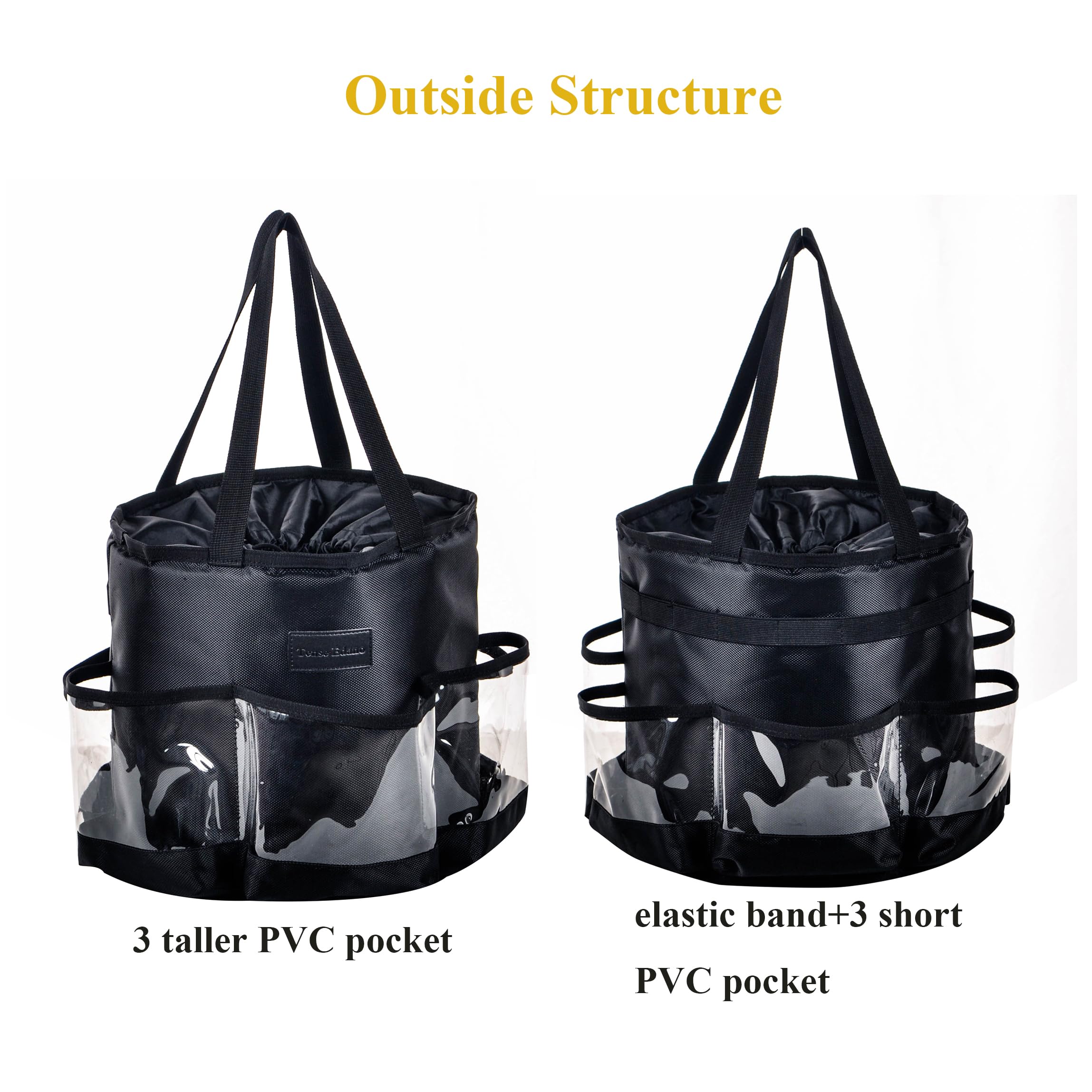 Professional 2-Piece Circular Hairdressing Bag Set - Large Capacity Heat-Resistant Barber Travel Organizer for Hairstylists & Cosmetologists | Waterproof Makeup & Tool Storage Bag for Salon, Travel, and Shower Essentials