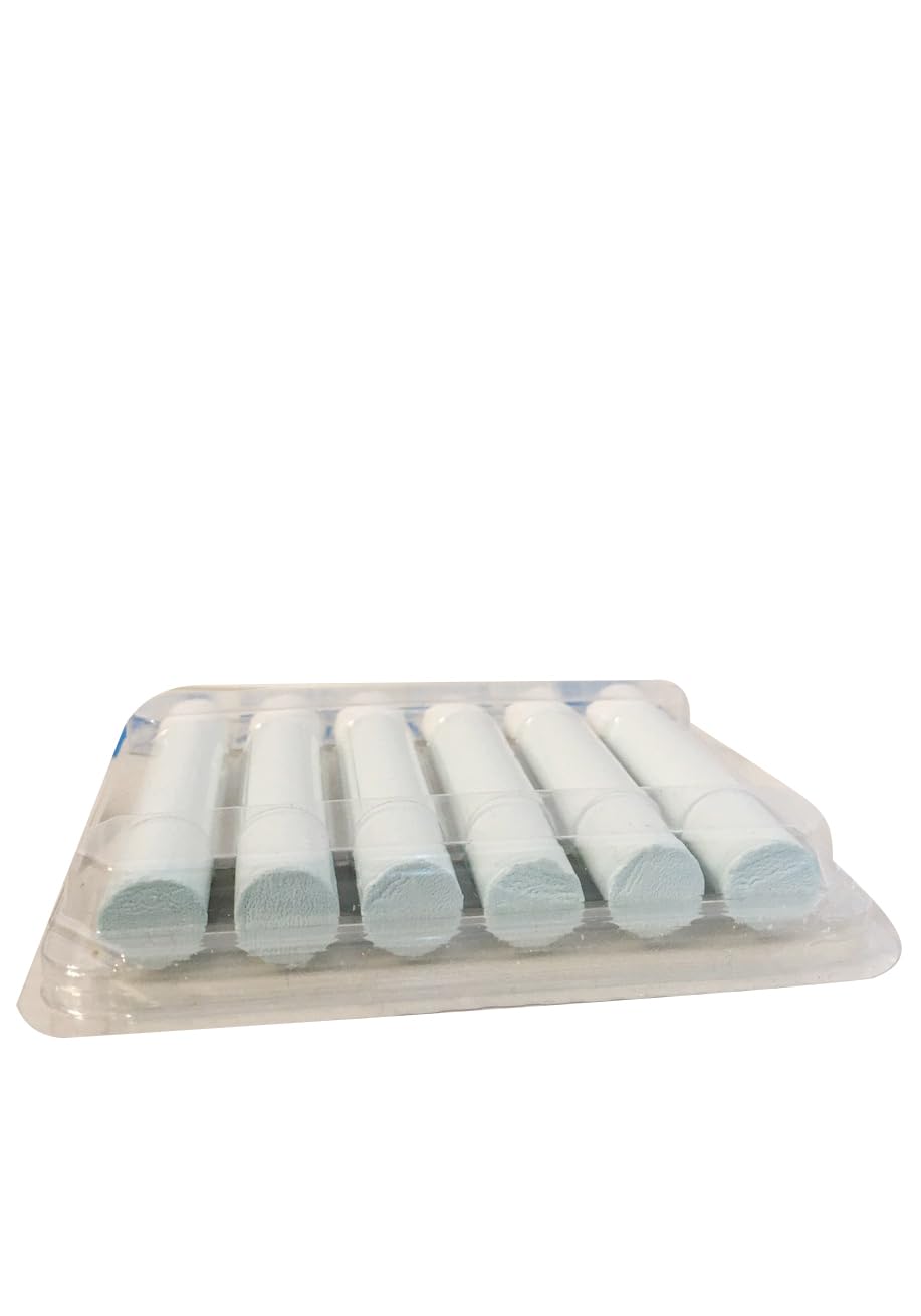 Dustless White Chalk - 6 Pack Non-Toxic Classroom Chalk for Kids, Teachers & Artists | Ideal for School, Home & Sidewalk Drawing (DCC-6-W)
