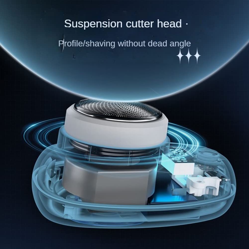 Portable Electric Shaver for Men - Mini USB Rechargeable Beard Trimmer with Digital Display, Cordless Travel Shaver for Precise Grooming at Home, Office or Gym
