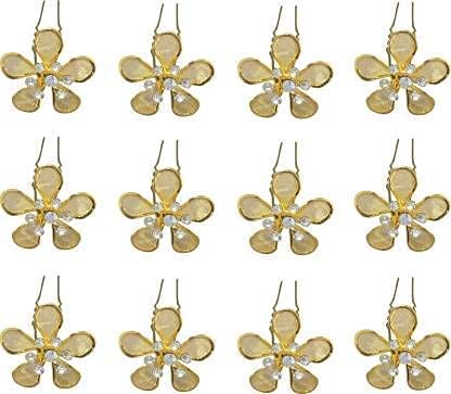 ORAS 10-Piece Golden Bridal Flower Hair Accessories for Women - Wedding Hair Pins, Bridesmaid Hair Clips, Boho Hair Jewelry for Special Occasions & Photo Shoots