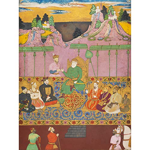 Premium Muhammad The House Of Bijapur Mughal Painting - Unframed Wall Art Print Poster for Home & Office Decor | Perfect for Living Room, Bedroom, or Study