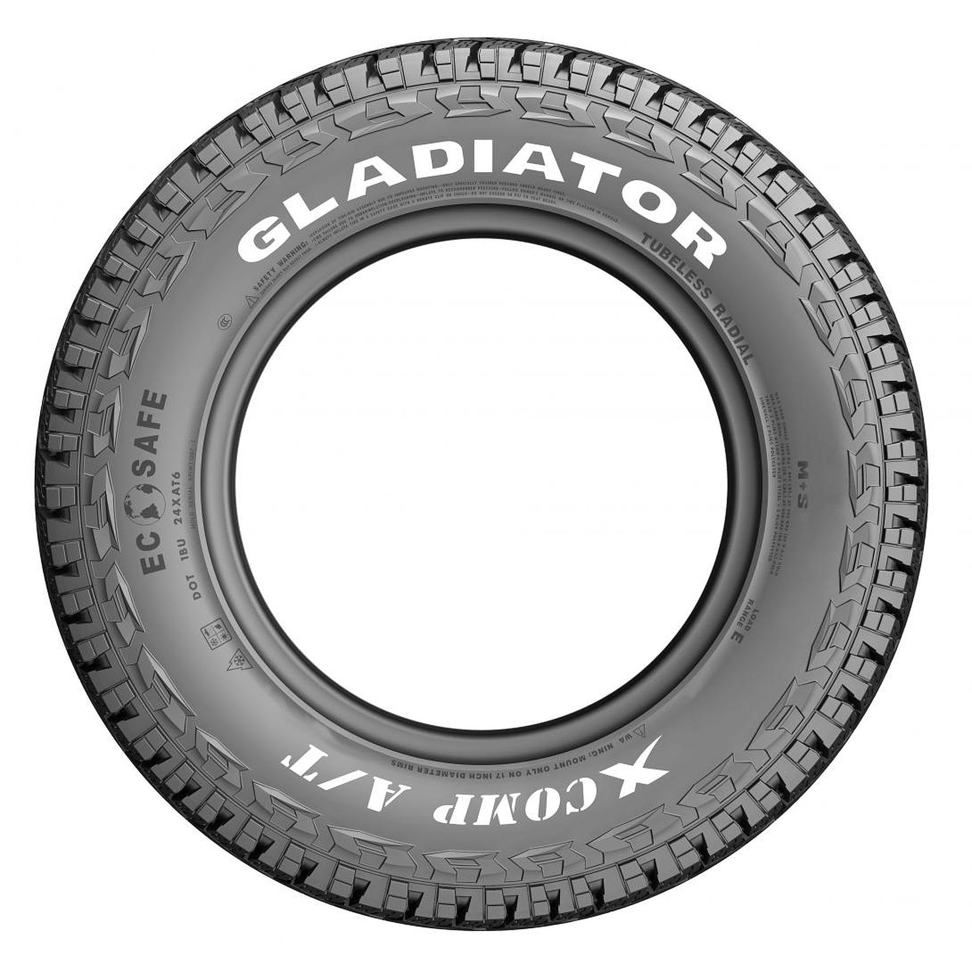 Gladiator X COMP A/T P275/55R20 117T XL All-Terrain Tires - Durable Off-Road & Highway Performance for Trucks, SUVs, and 4x4 Vehicles