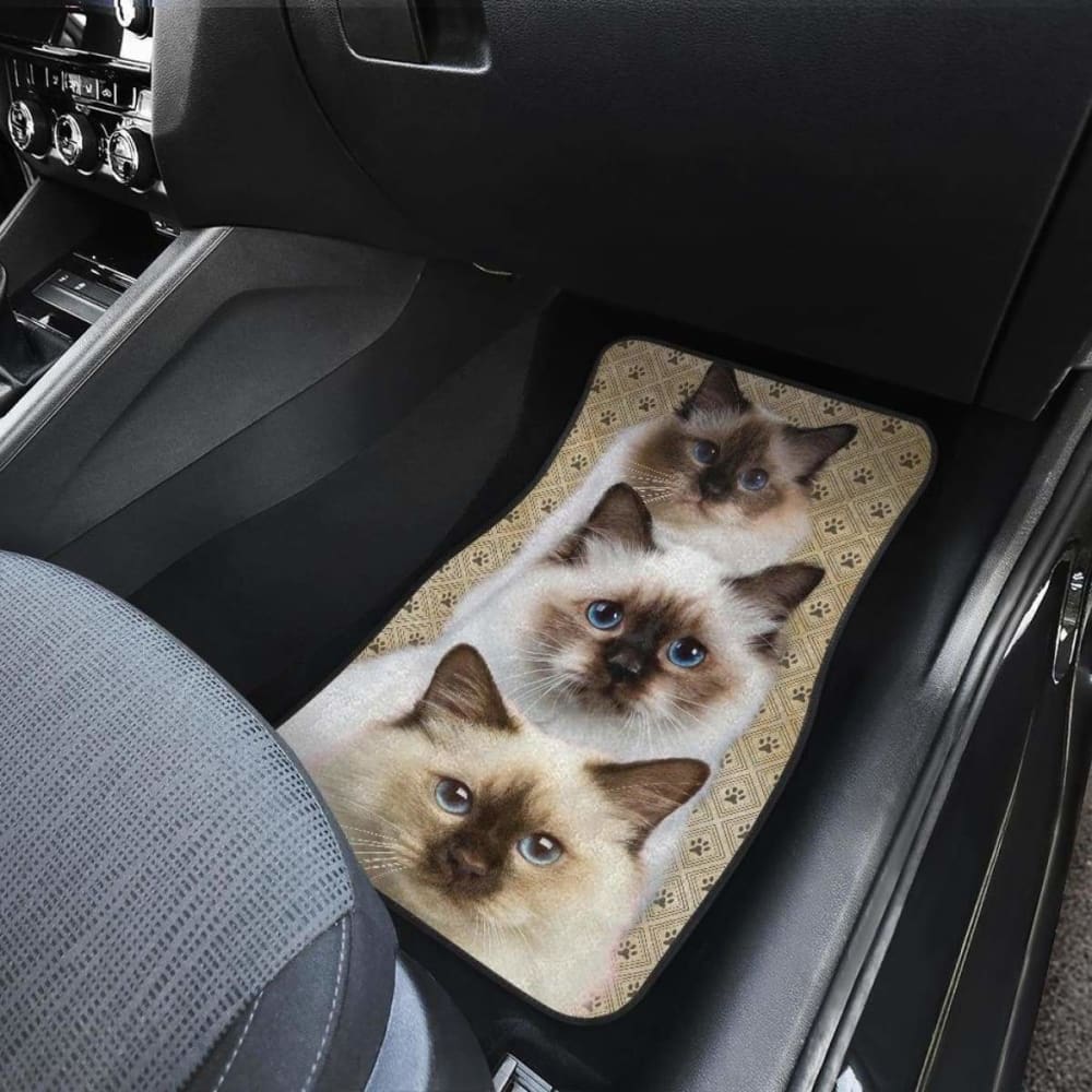 Premium Birman Cat Car Floor Mats - Non-Slip, Waterproof, Custom Fit for Birman Cat Lovers - Perfect for Road Trips, Daily Commutes & Pet-Friendly Vehicles