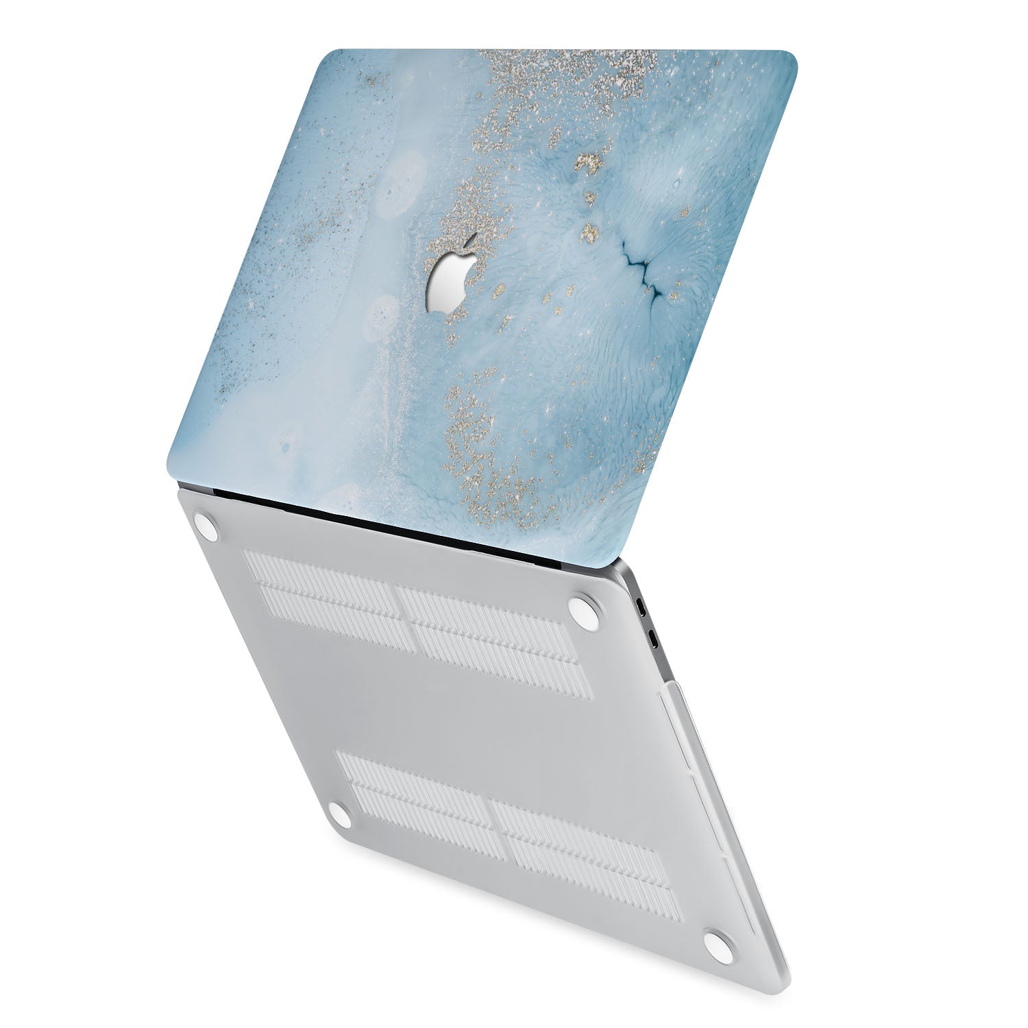 Premium Marble Gold MacBook Case - Slim Protective Cover for MacBook Pro/Air - Durable & Stylish Laptop Sleeve for Work, Travel & School