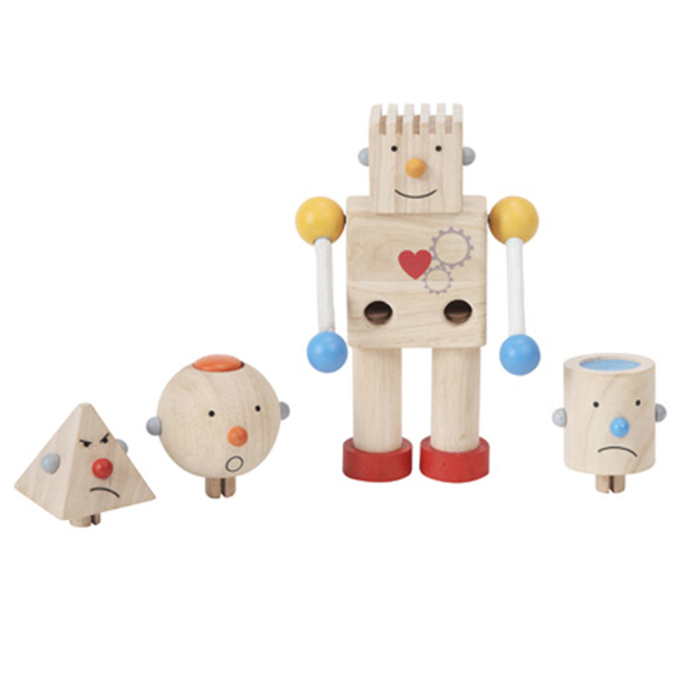 Build Your Own Robot - Emotion Learning STEM Toy for Kids | Eco-Friendly Sustainable Wooden Educational Toy | Perfect for Classroom, Homeschool & Playroom Activities